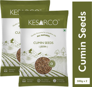 KESARCO Cumin (Jeera) Seeds - Whole (Jeera Sabut) (2 x 0.5 kg)