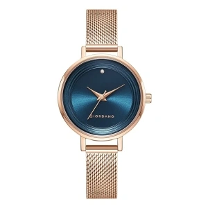Giordano Fashionista Collection Stylish Analogue Watch for Women | Unique Design with Color Variant Mesh Metal strap | Ladies Wrist Watch to Compliment Your Look Ideal Gift for Women’s |Girls - GD4067