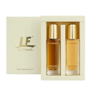La French Unisex Perfume Gift Set Opulent & Splendid | Long Lasting Eau De Parfum | Perfume for Men & Women | Premium Travel Size Perfumes | Set 2x20ml | Fragrance Set