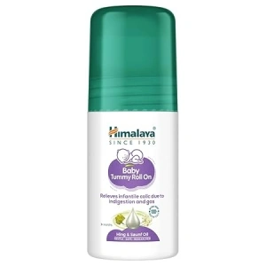 Himalaya Baby Tummy Roll On (40ml) with 5 Natural Oils including Hing, Saunf, Cardamom | Eases Tummy Discomfort & Indigestion | Pediatrician Tested | Clinically Tested
