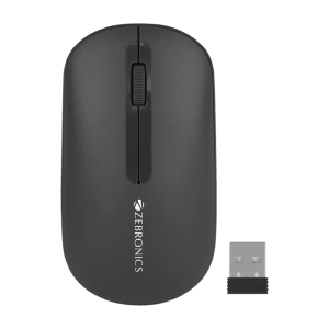 ZEBRONICS Pulse Ambidextrous Optical Mouse 1200DPI, Dual BT