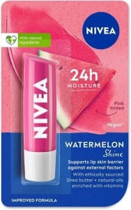 NIVEA Shine Caring Lip Balm Watermelon (Pack of: 1, 4.8 g)