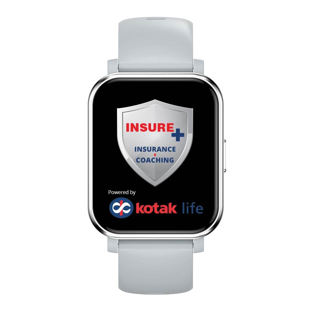 GOQii Insure+ 5 lakhs Health Insurance with Smart Vital Stream (Grey) and 3 Months Personal Coaching