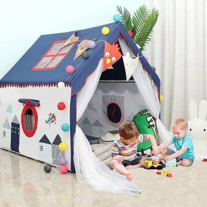 Lalakiya'S Kids Play Tent House For 3-13 Year Old Kids Girls And Boys (Blue City)