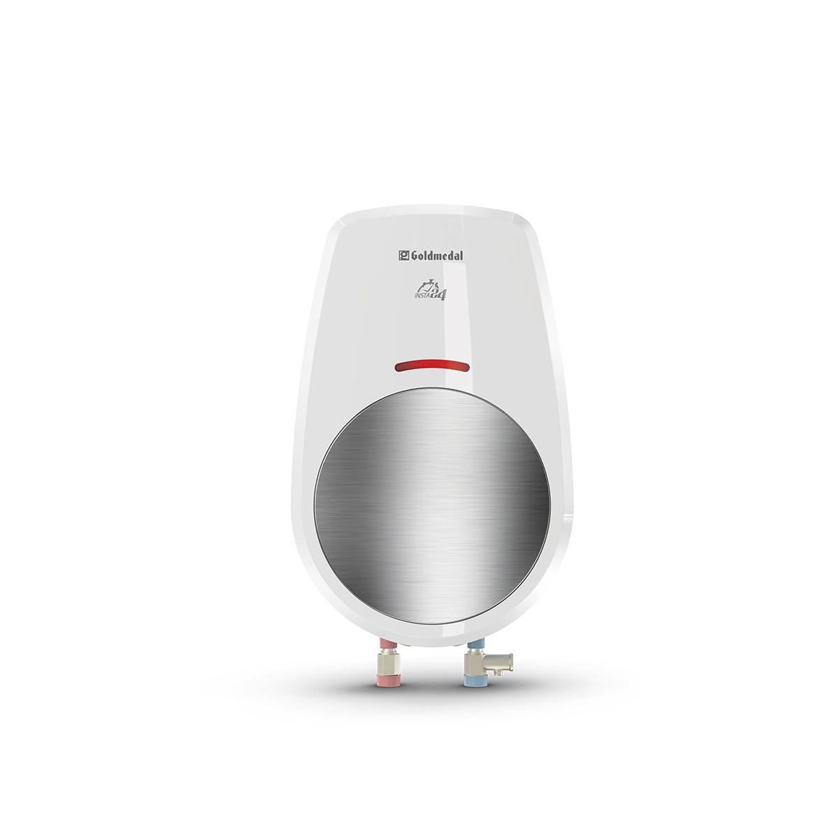 Goldmedal Insta24 3 Liters 4.5Kw Instant Geyser (Water Heater) With Faster Heating| Preset Thermal Cutout| Stainless Steel Tank Rust Proof| Dual Colour LED Indicator| (White-Silver)