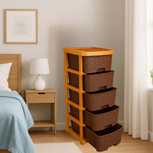 MAXTID 5 Compartments Plastic PP (Brown)