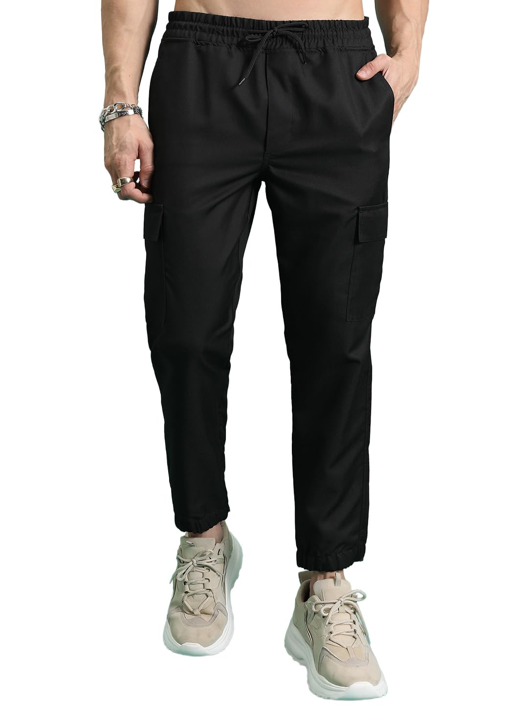 Highlander Men's Cargo Jogger Trousers Utility Pockets Trouser for Men Men Trousers