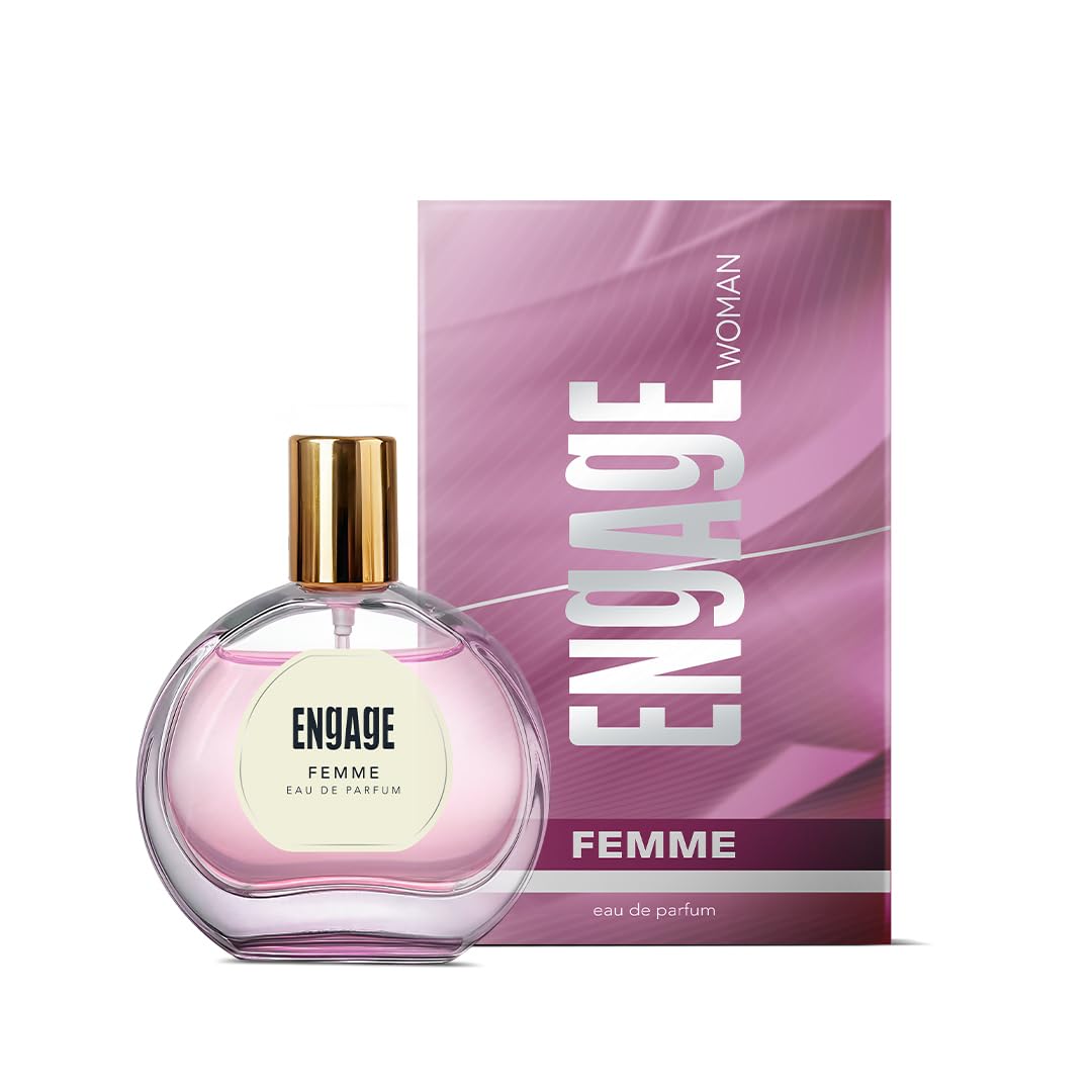 Engage Femme Eau De Parfum for Women 50ml Citrus Floral Long Lasting Perfume Everyday Luxury Perfume for Women No Paraben, Sillicones Dermat-Tested EDP Gift for woman Also Try Maracuja Wine