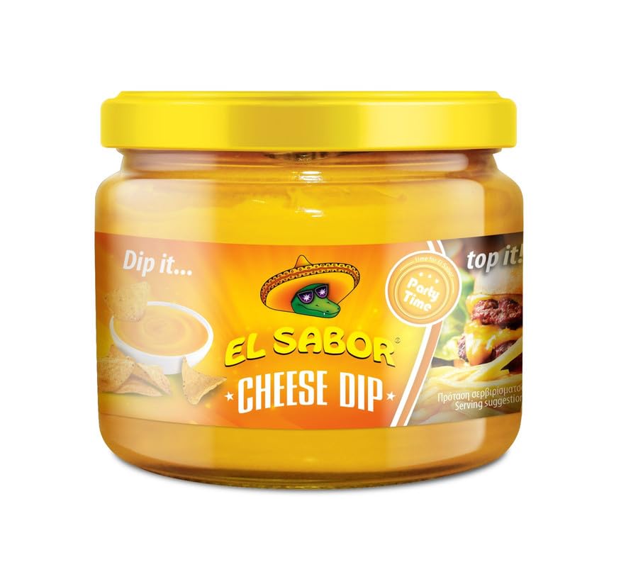 El Sabor Cheese Dip 300g | Creamy Cheddar Style Dip | Perfect for Nachos, Fries, Burgers & Snacks | Ready to Eat | Party Time Favourite