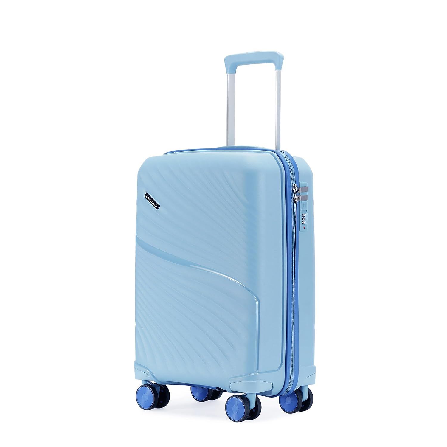 Meridian Cabin Suitcase 55cm 20 inch Polypropylene Hard Trolley, 8 Spinner Wheels, 2-Pocket Convipack, Recessed Number Lock,Carry-On for Men & Women Twilight Sea Blue/Galaxy Blue
