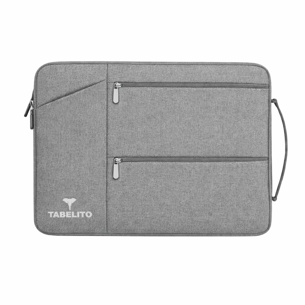 Tabelito Nylon, Pearl Cotton Hybrid Laptop Bag Sleeve Case Cover Pouch for laptops (Grey, 15.6 Inches/39.6Cm)