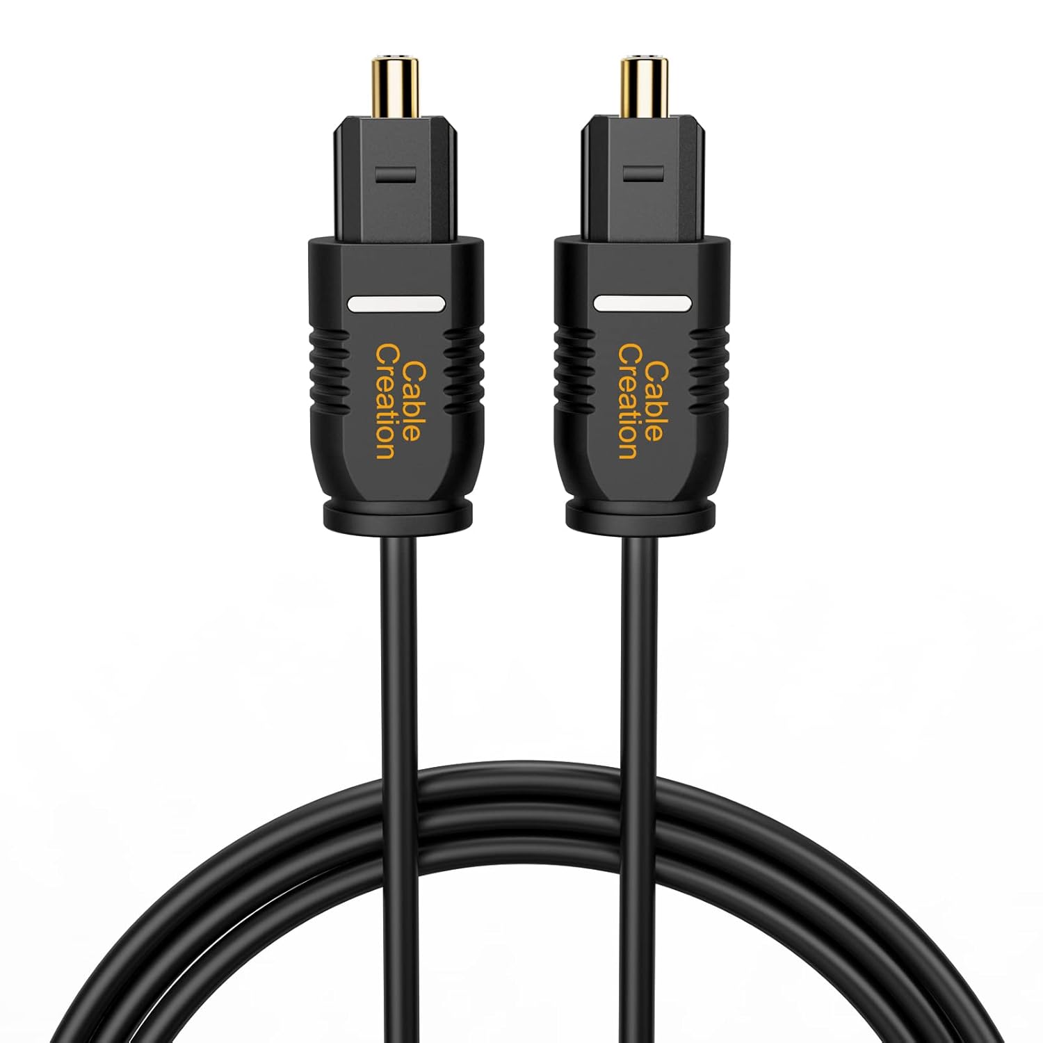 CableCreation Optical Digital Audio Cable 6FT, Slim Fiber Optic Toslink Gold Plated Optical S/PDIF Cord for Home Theater, Sound Bar, TV, PS4, Xbox, VD/CD Player, Game Console& More, Black/OD:2.2mm