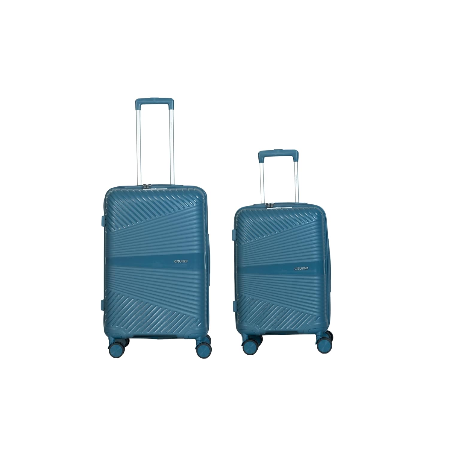 CRUISE Mediterranean Trolley Bags Set (20+24 Inch) | Hard Shell Expandable Suitcases with 8 Spinner Wheels & TSA Lock | Cabin and Check-in Lightweight Luggage Bag | Adjustable Handle (Set of 2)
