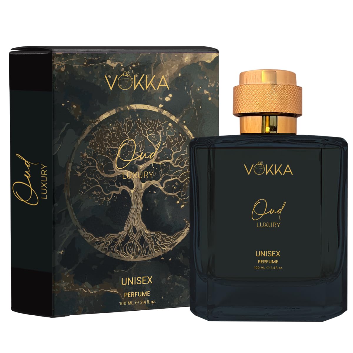 Vokka Oud 100 ml Unisex Luxury Long Lasting Smokey Perfume For Men And Women Woody Pleasant Scent Eau De Parfum EDP Fragrance for Gift Notes: Spicy Sandalwood Agarwood