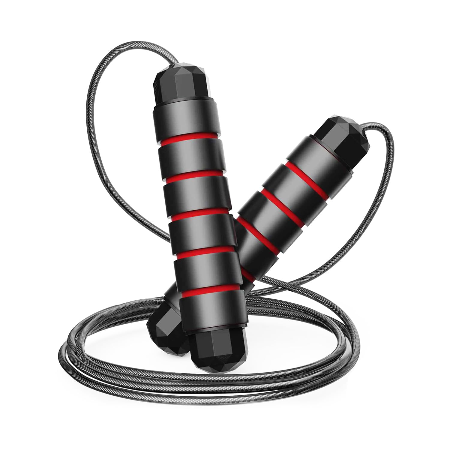Boldfit Skipping Rope for Men, Women & Children - Jump Rope for Exercise Workout & Weight Loss - Tangle Free Jumping Rope for Kids, Red