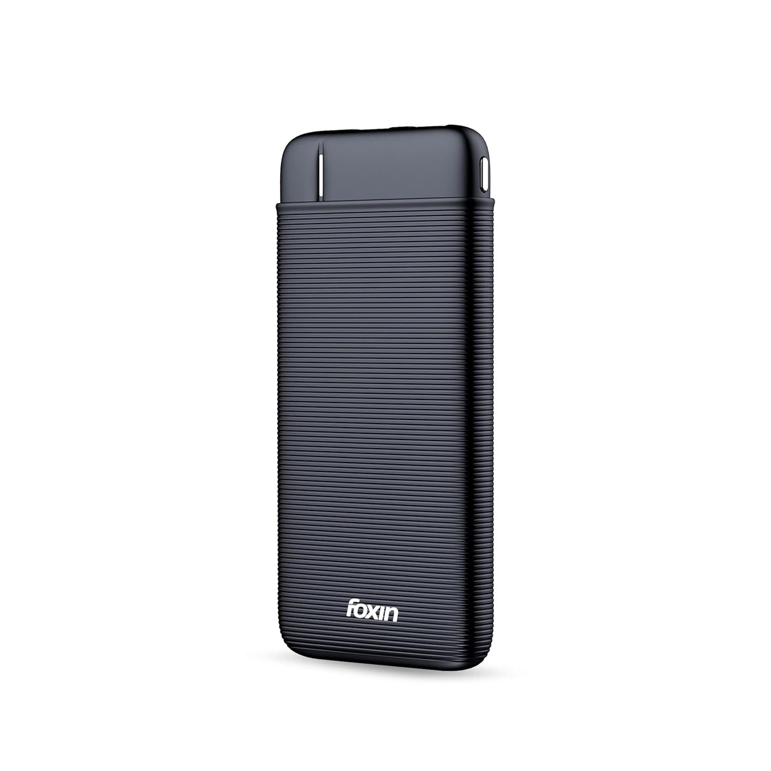 Foxin FPB 147 Poly 10000mAh Power Bank | 12W Fast Charging | Dual USB Output (2.4A) | Type-C & Micro USB Input | LED Indicators | Made in India | Compatible with Smartphones, TWS, Smartwatch & More
