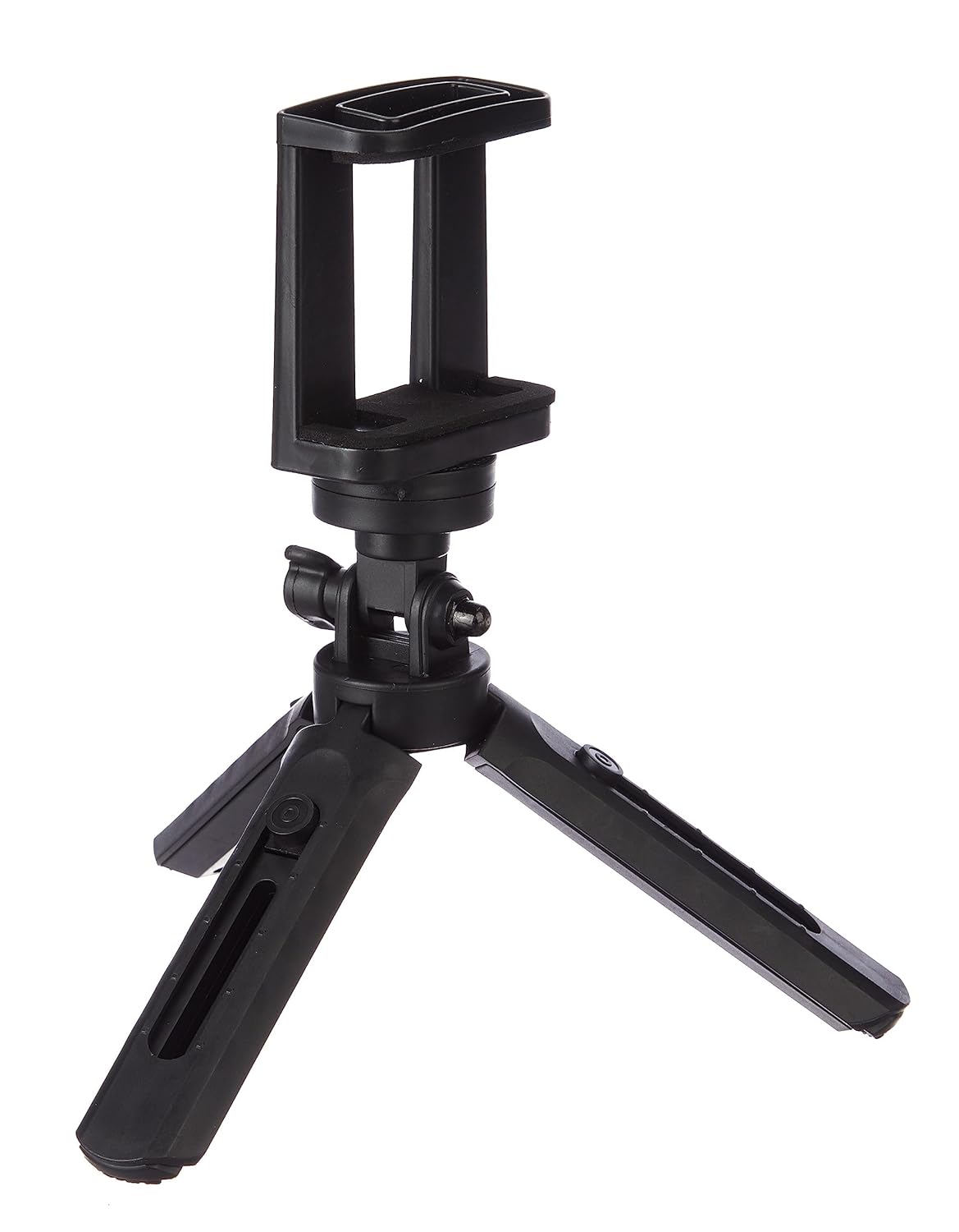 Amazon Basics Portable & Flexible Mini Tripod with Mobile Holder & 360 Degree Ball Head, for Smart Phones, Compact Cameras, GoPro, Ideal for Shoots, Live Streams, and Video Calls (27 cm)