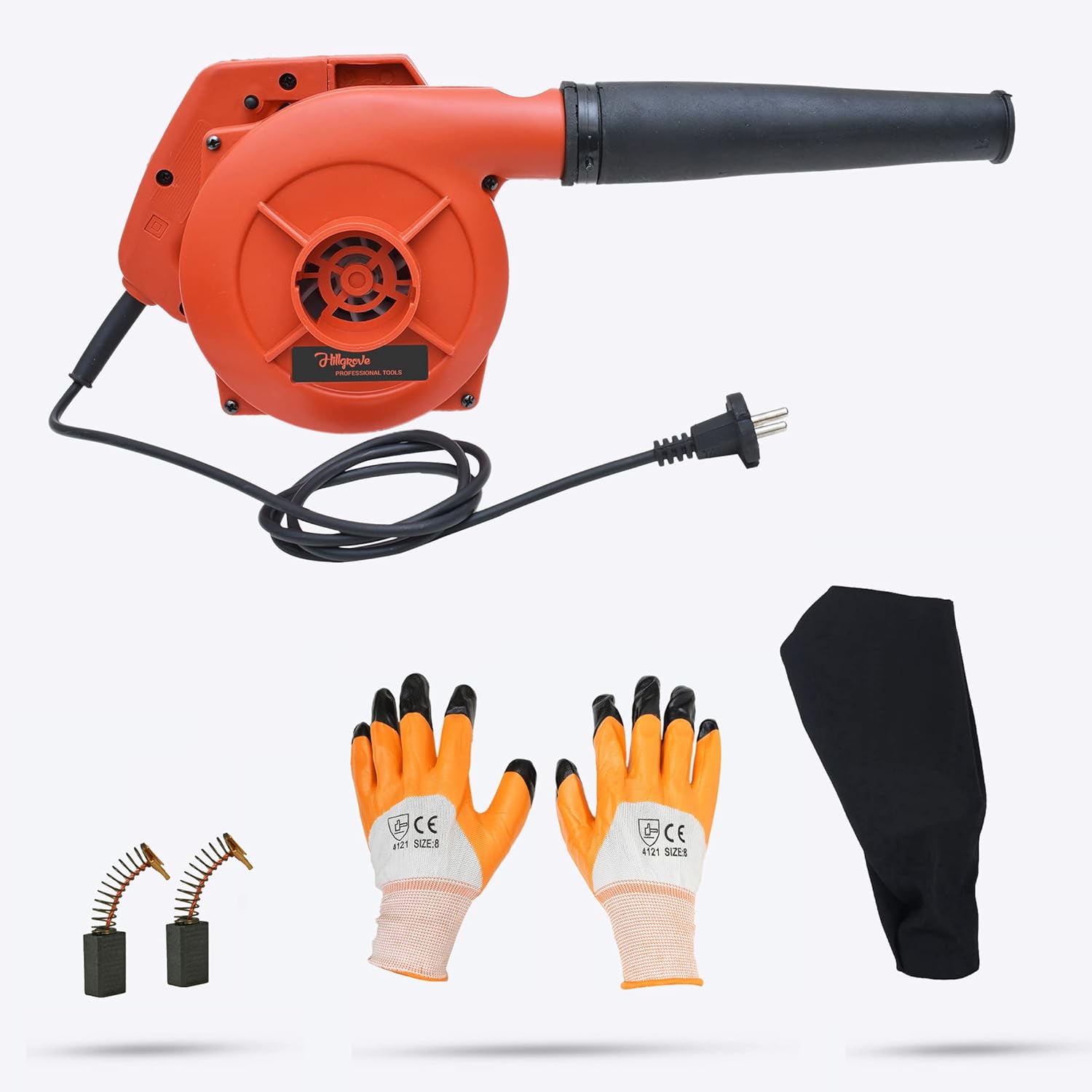 Hillgrove HGBLW3M4 Electric Air Blower and Suction Dust Cleaner 800W/18000RPM for AC/Computer/Home with Air Blower Machine Gun Dust Cleaning Forward Curved Air Blower (Corded Vacuum) Multicolor