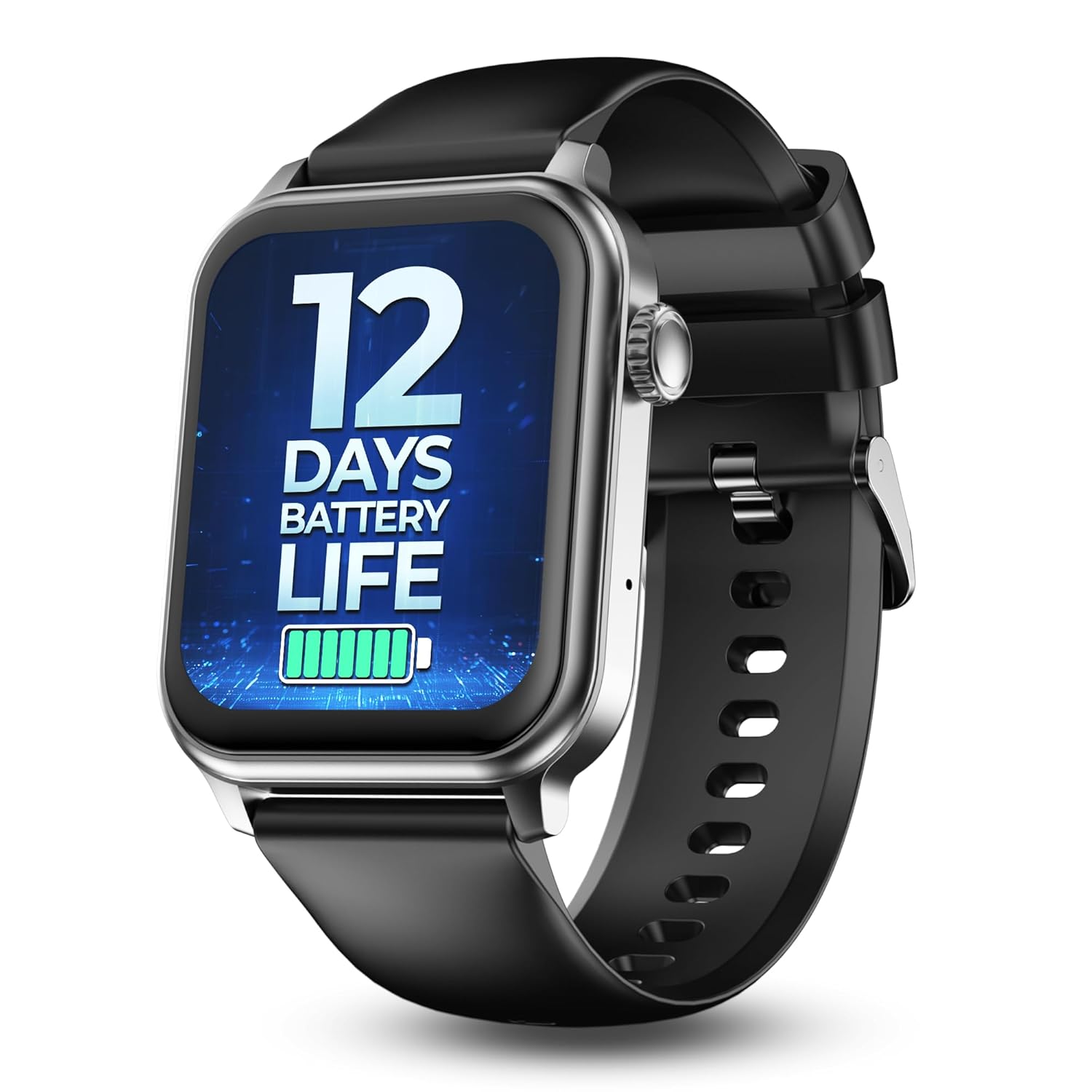 Pebble Ultra Life 1.83" True HD 600 Nits Display, BT Calling, 600 mAh Battery, Unisex Design, Sensor, Multi Sports Mode (Jet Black)