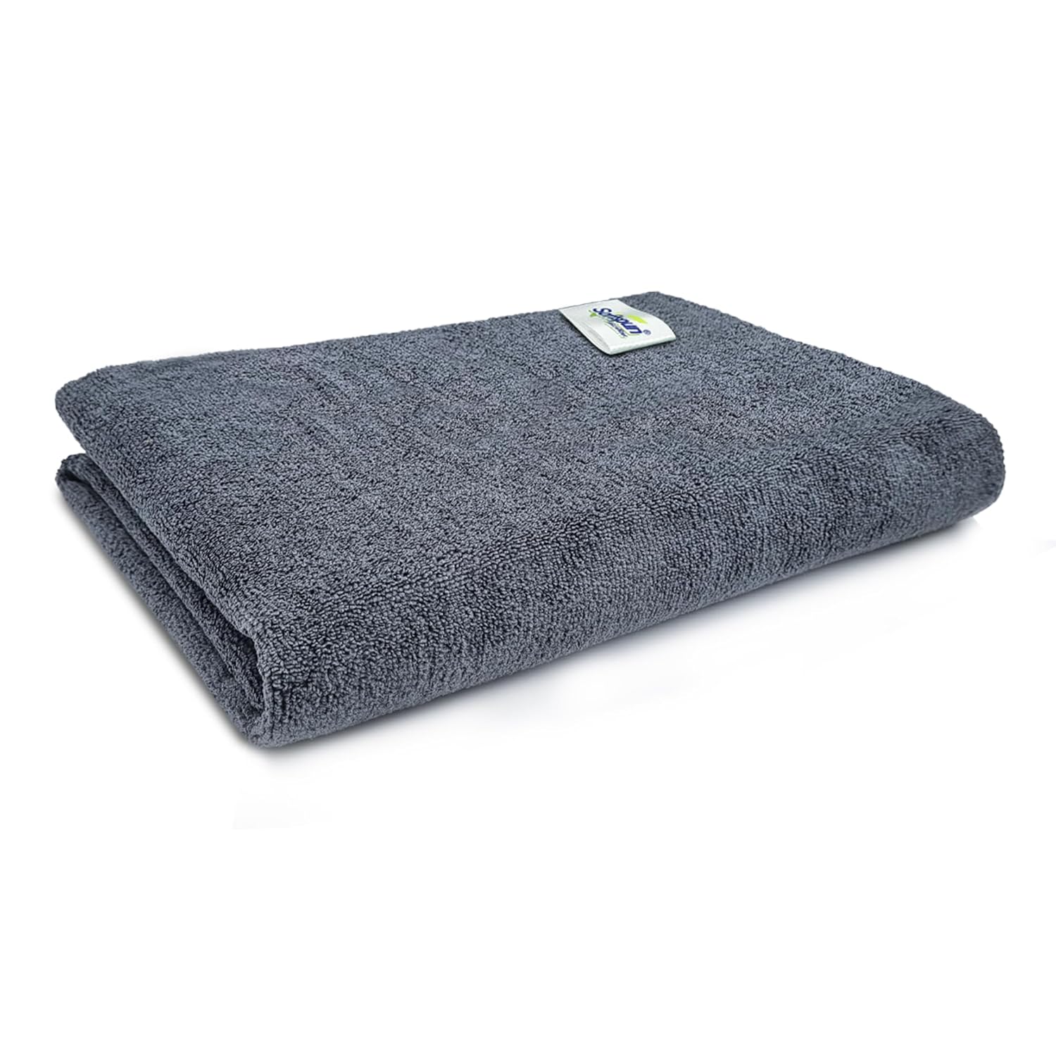 SOFTSPUN Microfiber Hair & Face Care Bath Towel 1 pc 70x140cm Grey Ultra Absorbent Super Soft & Comfortable Quick Drying for Men & Women Daily Use Pack of 1 Extra Large Size Unisex.