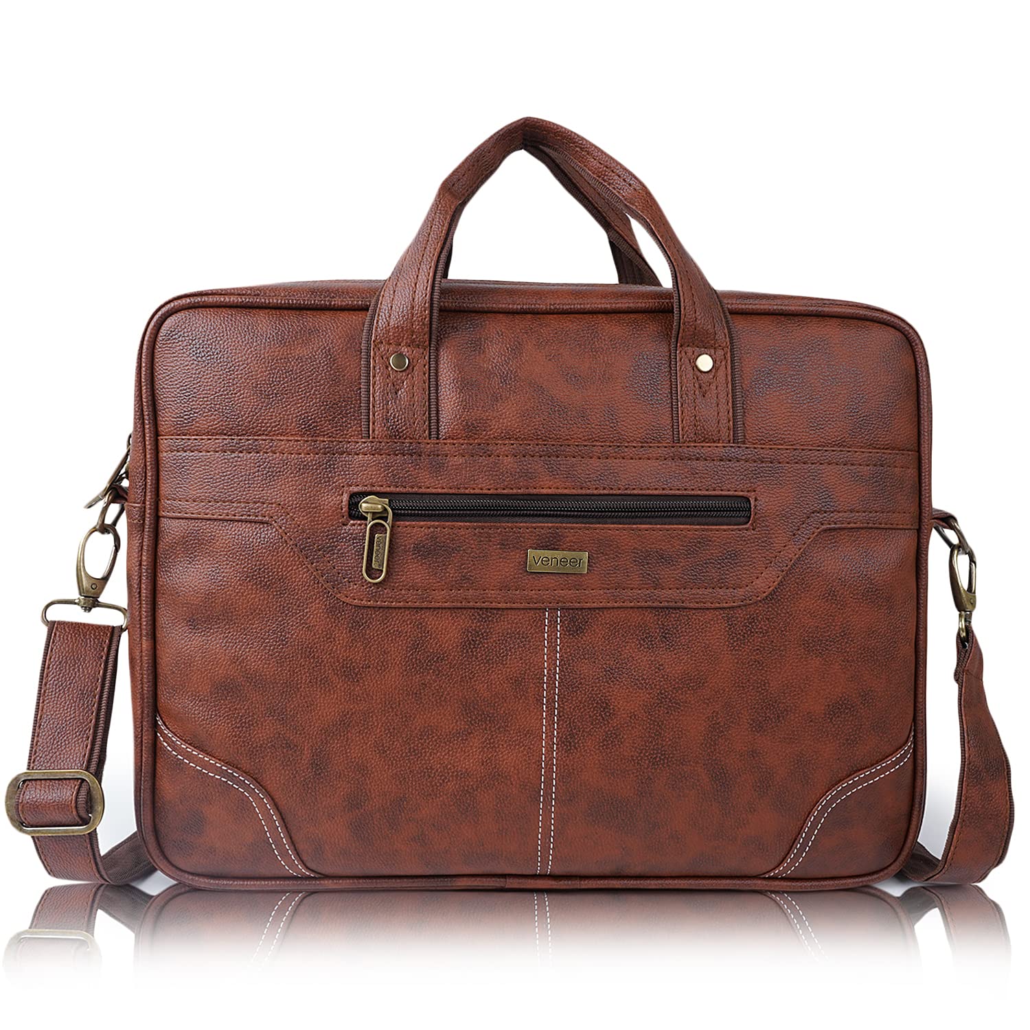 Veneer Laptop Bag 15.6 Inch, Business Briefcase for Men Women 15inch Water Resistant Messenger Shoulder Bag Office Bag