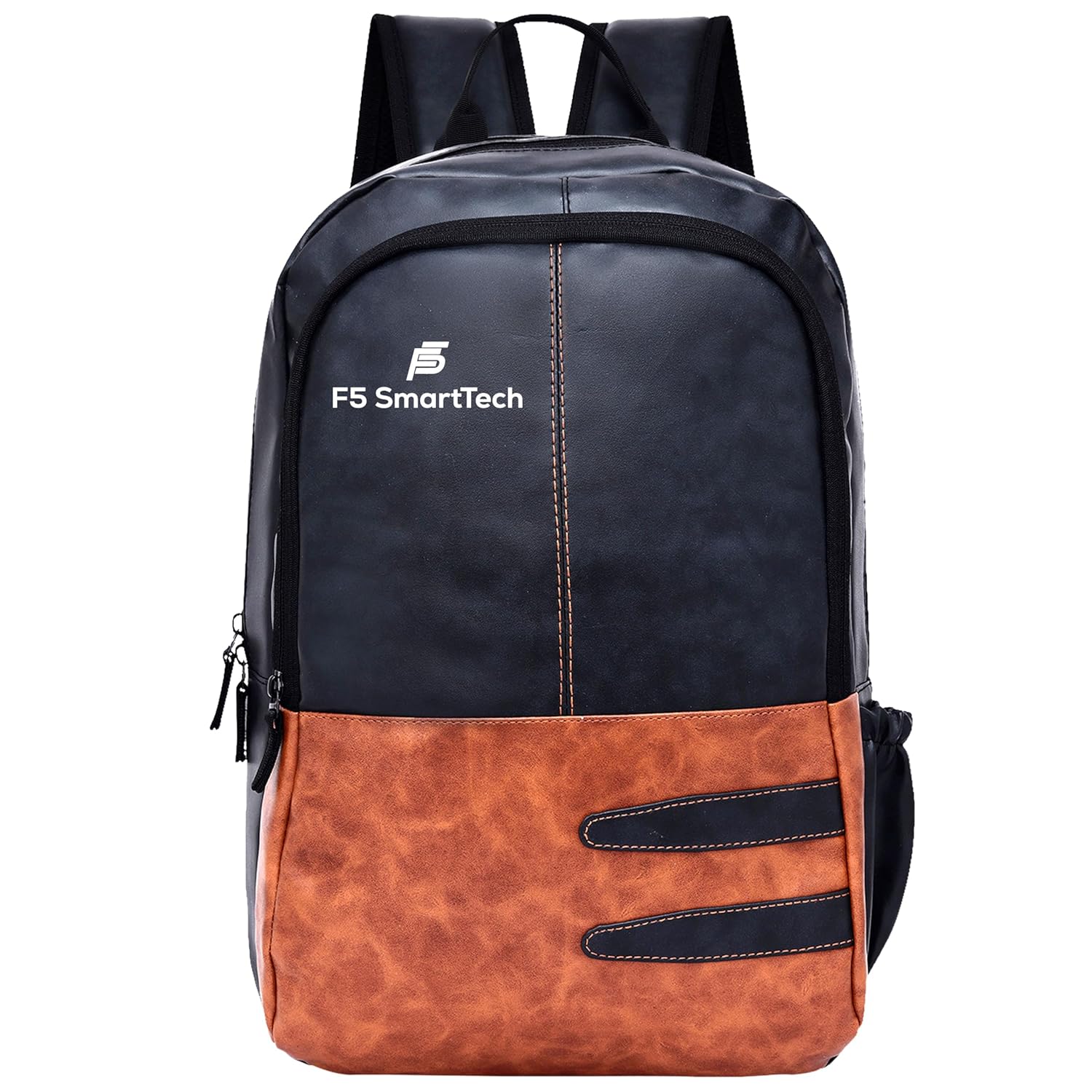 20L Small Faux Leather Water Resistant Anti Theft Laptop Backpack for 16 Inch Laptop/Backpack for Men/Women (Navy)