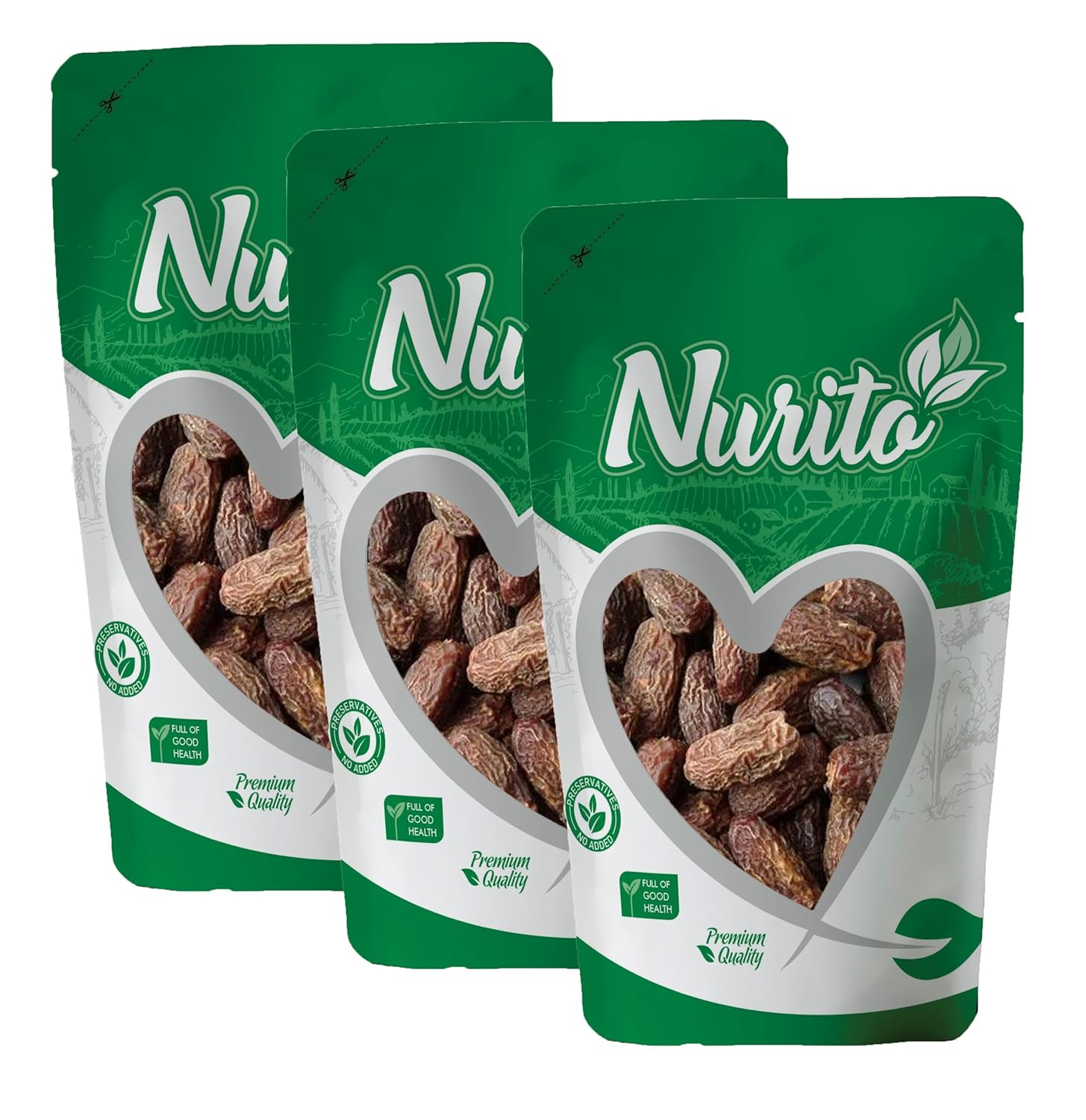 Nurito Dried Fruits Nuts And Seeds (Dried Lal Chuara / Lal Sukha Khajoor, 600g (3x200g))