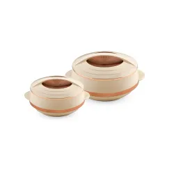 ASIAN Olympic Inner Steel Casserole (800 ml, 1200 ml) | BPA-Free | Keeps Food Hot & Fresh | Ideal for Serving, Gifts for Diwali & Housewarming | Airtight | Casserole for Roti | Rose Gold