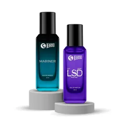 Beardo Midnight Duo- LSD & Mariner Perfume for Men (20ml x 2) | Long Lasting Fragrance | Long Lasting Perfume for Men | Gift for Men | Gift for Friend