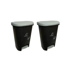 Cello Plastic Step-On Pedal Garbage Dustbin (50 L, grey-grey)