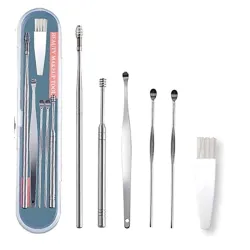 Ear Wax Cleaner Resuable Ear Cleaner Earpick Tool Set with Storage Box Ear Wax Remover Tool Kit with Ear Curet