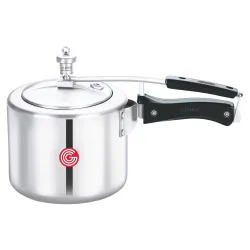Globe Kiwi 3 Litre Aluminium Inner Lid Pressure Cooker (Silver) – BIS Certified And ISI Certified |5 Years Warranty