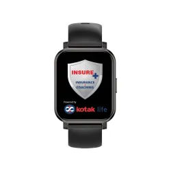 GOQii Insure+ 5 lakhs Health Insurance with Smart Vital Stream (Black) and 3 Months Personal Coaching