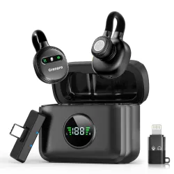 GRENARO P11 Wireless Mic for YouTube with 3-Level Noise Reduction,Mic for YouTube Wireless with 52H Charging Case for Android/iOS, Hidden Design Suitable for Facebook, Live Streaming, Vlogging