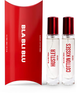 BLA BLI BLU Hustler & Cotton Kisses Unisex Perfume Combo|15mlX2|Long Lasting Fragrance (2 Items in the set)