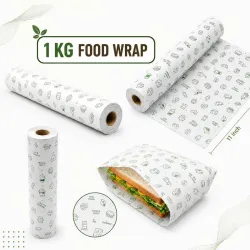 IMVELO Food Wrapping Butter Paper - Non-Stick, Reheatable, Food-Safe 1 Kg Paper Roll Paper Foil (100 m)