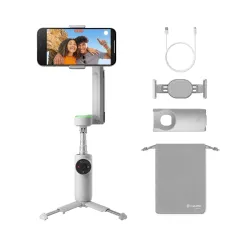 Insta360 Flow Pro - AI-Powered Gimbal Stabilizer for Smartphone, Apple DockKit Enabled, 360º Infinite Pan Tracking, 3-Axis Stabilization, Built-in Tripod, Portable & Foldable, AI Tracking