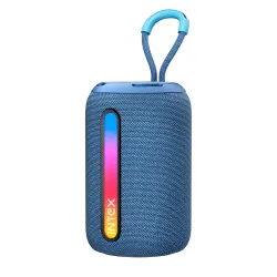 Intex Beast 5X Newly Launched Bluetooth Speaker | 360° Iconic Surround Sound | Rhythmic RGB LED Light | TWS Feature | Type-C Fast Charging | Upto 5 Hrs Playback | BT 5.4 for Party & Travel (Blue)