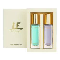 La French Unisex Perfume Gift Set Elegant & Luxe | Long Lasting Eau De Parfum | Perfume for Men & Women | Premium Travel Size Perfumes | Set 2x20ml | Fragrance Set