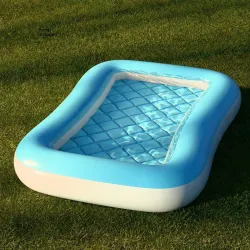 Lifelong Swimming Pool for Kids | Inflatable Rectangular Baby Pool Portable Baby Bath tub | Indoor & Outdoor Swimming Pool for Kids (Blue)