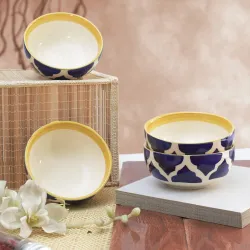 Lupaava Ceramic Bowls 180 ml Set of 4 Soup Bowls Mixing Bowls Snack Serving Bowls Microwave Oven and Dishwasher Safe
