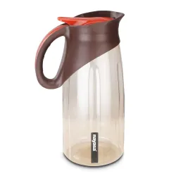 Nayasa Aviator 1650 ml BPA Free Leak Proof | Freezer Safe | Convienient Handle | Press & Pour Lid | Indoor and Outdoor Use | Serving for Gatherings | Plastic Water Jug - Brown