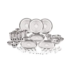 Neelam Stainless Steel Dinner Set (Set of 36 Pcs Diamond)