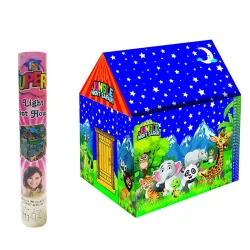 Negi Smart Picks Kids Play Tent House with Led Lights Print May Vary,Multicolor