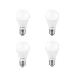 Philips Stellar Bright 12-Watt LED Bulb E27 Base (Crystal White, Pack of 4)