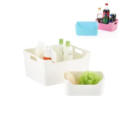 Kitchen Storage Basket and Organiser | Small Plastic Storage Box | Organizer StorageBox for Kitchen,Toys,Stationary,Cosmetics,Livingroom,Bathroom (Multi 4pcs)