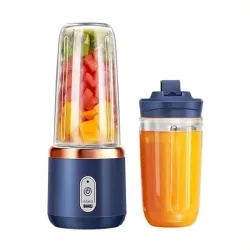 Portable Blender Electric Juicers Fruit Mixers USB Rechargeable Smoothie Mini Personal Juicer 6 Blades 3Gears With 1500 Mah Rechargeable Battery-Smoothie Food Blender D1