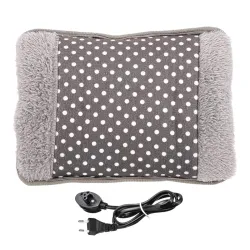 Electric Heating Bag, Heat Pouch/Heating Pad/Hot Water Bottle Bag for Pain Relief, Multicolor (TC-Grey Velvet)