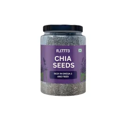 RJ 7773 Chia Seeds - 100% Clean Chia Seeds for Eating | Certified Organic | Seeds for Weight Management | Rich in Calcium, Protein & Fiber, Omega 3 and Antioxidant | Healthy Snacks (1Kg)