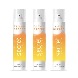 Secret Temptation Te Amo Breeze Perfume Body Spray for Women, 120ml each (Pack of 3)
